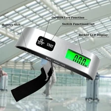 Electronic Luggage Scale 110lb 50kg Portable Travel LCD Digital Hanging Weight