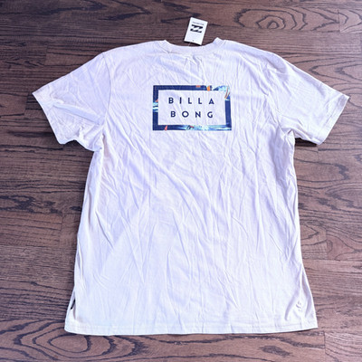 BILLABONG Diecut Logo Men's S/S T-Shirt - Roc Off White - 2XLarge - NWT