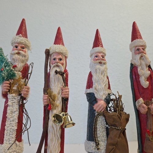 Bleistift Weihnachtsmann Set 4x Vintage 7" Weihnachtsdeko Kris Kringle St. Nick - Bild 4 von 6