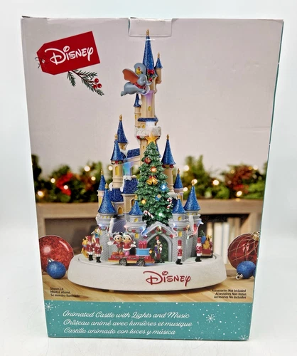DISNEY ANIMATED CASTLE WITH LIGHTS AND CHRISTMAS MUSIC COSTCO 1487705 LIGHT USE