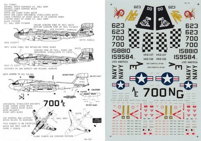 MICROSCALE DECALS 1/48 EA-6B Prowler VAQ-132 Scorpions VAQ-137 Rooks CAG (USN)