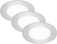 Di-Ka Led Einbauleuchte Slank 3Er Set Chrom-Matt Ø 8,5 Cm 3W, Neutralweiß