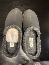 Earth Origins Janae Women Clogs Black Faux Fur Lined Slip On Comfort Shoes 6m