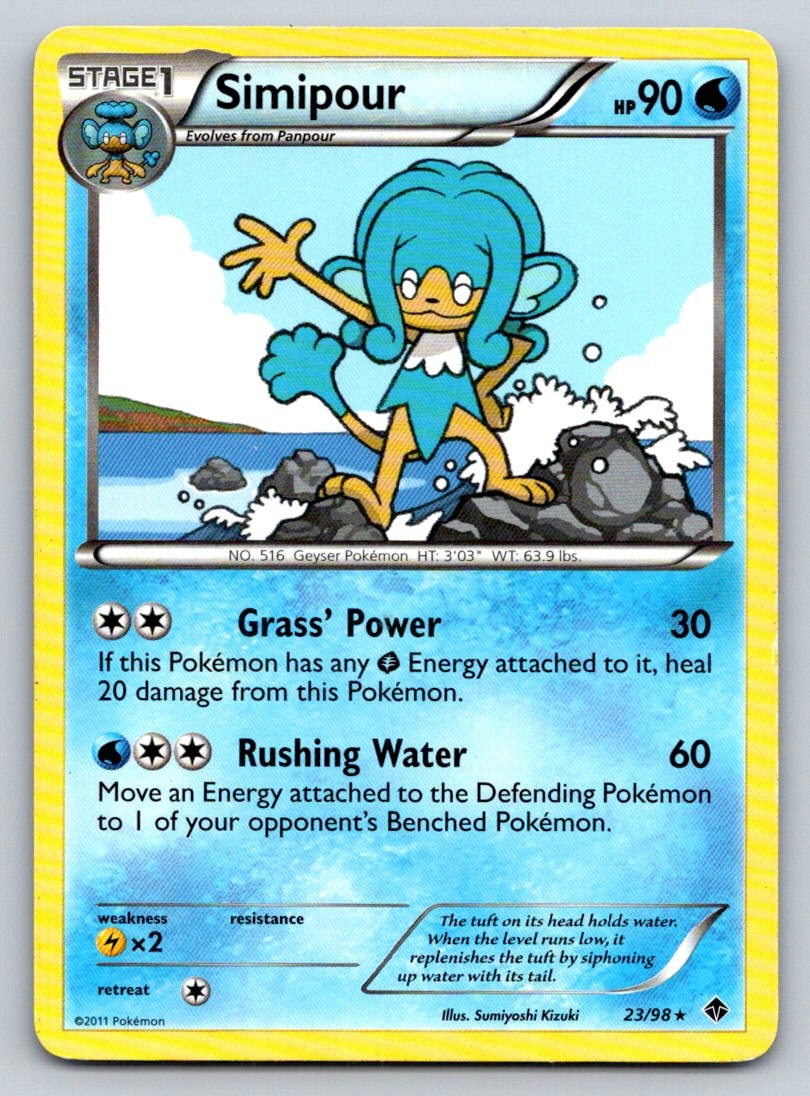 Simipour 23/98 Rare Emerging Powers Pokemon Near Mint
