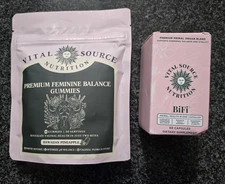 Vital Source Nutrition Premium Feminine Balance Gummies and BiFi Capsules 60ct