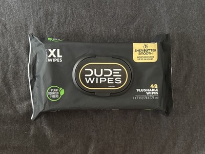 Title: DUDE Wipes XL Flushable Wipes Shea Butter Smooth 48 Count Extra Large Moi
