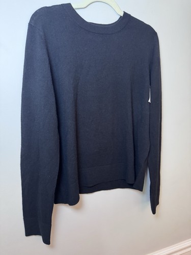 Maglione Vince Classic girocollo in cashmere nero taglia XL #S7160 nuovo con etichette leggi - Foto 18 di 24