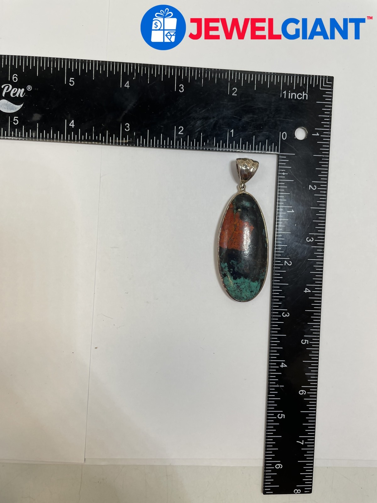 Sterling Silver Starborn Natural Gemstone Large Pendant 70Mm X 25Mm 22.2G #Gf342