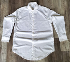 Calvin Klein Slim Fit Performance Non-Iron White Dress Shirt Long Sleeve Men's L