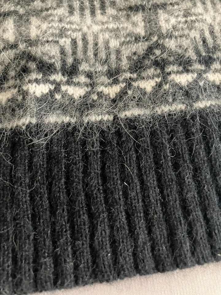 Valerie Stevens Separates Sweater Size PM Vintage Made Hong Kong Fuzzy Fair Isle - Image 3 of 4