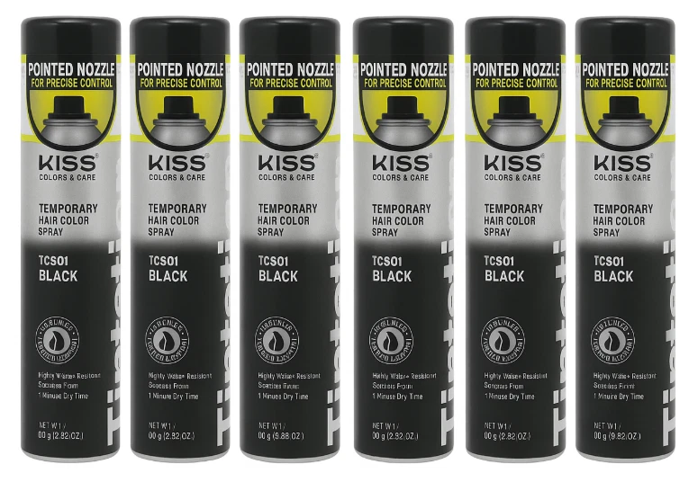 Kiss Tintation Temporary Color Spray Black 2.82 Ounce - Image 3 of 4