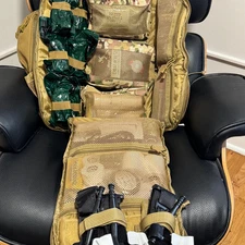 Premium Multicam Combat Medic Aid Bag – Stocked – Trauma Kit – Unexpired Gear
