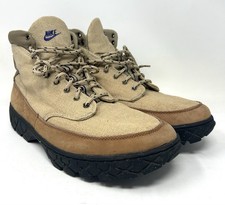 Nike ACG Vintage 90 s Mens 10.5 Leather Tall Lace Up Hiking Boots Outdoor Brown