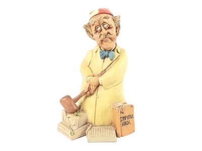 Frumps The Computer Hack ''Wiz'' 1991 Resin Figure - D&D Studios USA - Nice, GR8