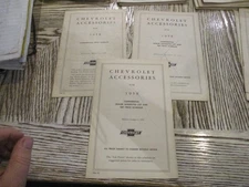 1958 58 CHEVROLET ACCESSORIES DEALERS PRICE SCHEDULE BELAIR IMPALA GM ORIGINAL