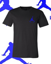 Men's Basketball AIR BLUE LC MJ Sports T-Shirt Tee Fast Ship 