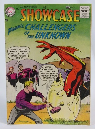 Vtg Showcase Comics #6 Challengers of the Unknown DC 1957 Superhero Superman
