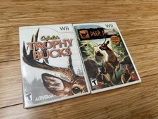 Nintendo Wii Cabela’s Trophy Bucks & Deer Drive Game Lot (2) VG Condition