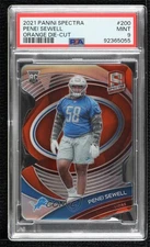 2021 Spectra Neon Orange Prizm Die-Cut 8/10 Penei Sewell PSA 9 Rookie RC 0a9a