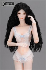 Dollmore Fashion Doll Tyler wig 4-5 inch Parting Long Sobazu Black