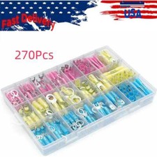 270pcs Heat Shrink Wire Connectors Marine Automotive Waterproof Terminals Set US
