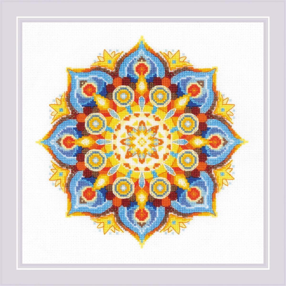 Riolis counted cross stitch kit ""Energy Mandala"", 20x20cm, DIY