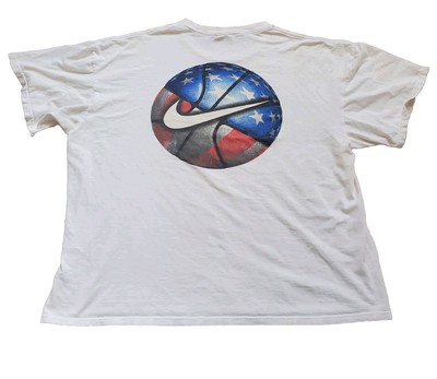 VTG Nike Shirt Men XL E Pluribus Hoopum USA Basketball Y2K Swoop 