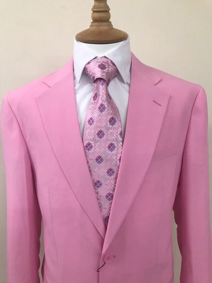 Новые мужские 2Pc однобортный основной костюм две кнопки 7 цветов 38R ~ 56L - Изображение 4 из 4