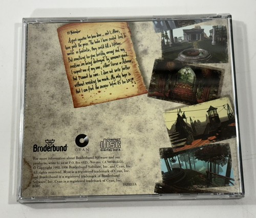 De colección Myst Adventure 1996 Windows PC CD-ROM Computadora Videojuego Manual de Usuario - Imagen 2 de 3