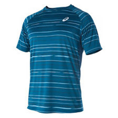 ASICS Club T-Shirt (XL) Mosaïque Bleu / Aqua / Blanc - Picture 1 of 1