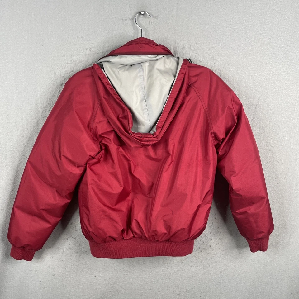 Chaqueta Orvis De Colección Para Mujer Mediana Roja Gore Tex Plumón Relleno Abrigo con Capucha Esquí Foto 3 de 4