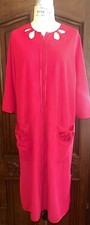 70 s 80 s Vintage Zipped Fleece House Coat Pajama Dress Kayser M