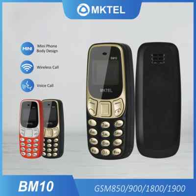 BM10 Mini Feature Phone with Earhook Dual SIM Dual Standby 380Mah Battery MP3/MP