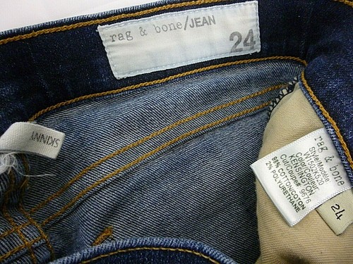 Rag & Bone Women's Jeans Skinny Stretch Dark Wash Size 24 Measures 25x29.5 - Picture 8 of 8