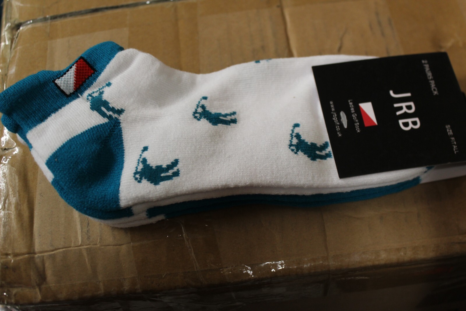 SAOLA 2 Paia Calze JRB Suola Imbottita Golf Trainer Cotone Lapislazzuli Bianco Bianco Verde Golfer