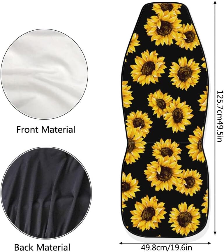 BIGCARJOB Car Seat Cover Front Saddle Blanket Comfort Covers Sunflower