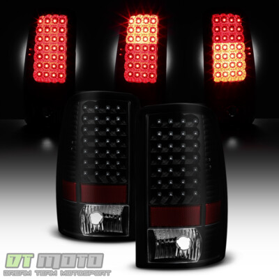 #ad Black Smoke 2000 2006 Chevy Suburban 1500 2500 Tahoe Yukon LED Tail Lights Lamps $95.99