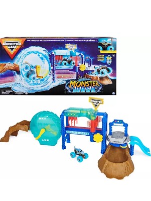 Monster Jam Megalodon Monster Wash 1:64 Monster Truck Play set Spin Master New