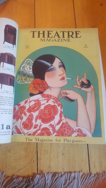 May  1924 Theatre Magazine with Baskerville cover with Latin lady 