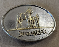 STRONGID C EQUESTRIAN THEME GOLD COLOR BELT BUCKLE