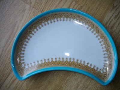 Royal Worcester Glaskörper Halbmond Nierenschale