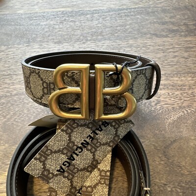 BALENCIAGA × GUCCI Belt 85cm BRW Total Pattern Women BALENCIAGA × GUCCI Belt 85cm BRW Total Pattern Women