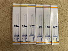 Wiko Compact Fluorescent 2 Pin Light Bulb 13 Watt 2700 K 6-pack Brand NIB