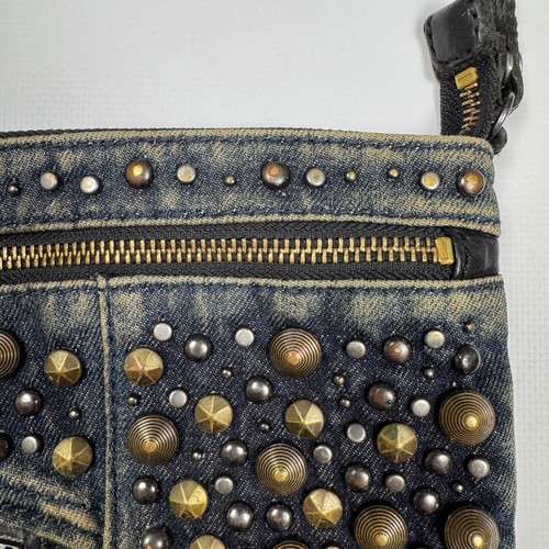 DIESEL INDUSTRY METAL STRASS RARE DENIM Y2K SMALL BAG VINTAGE DAMEN - Bild 14 von 24