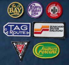 RAILROAD PATCHES Unused Condition 7 Cloth SOUTHERN / ACL / BAY / G F / TAG