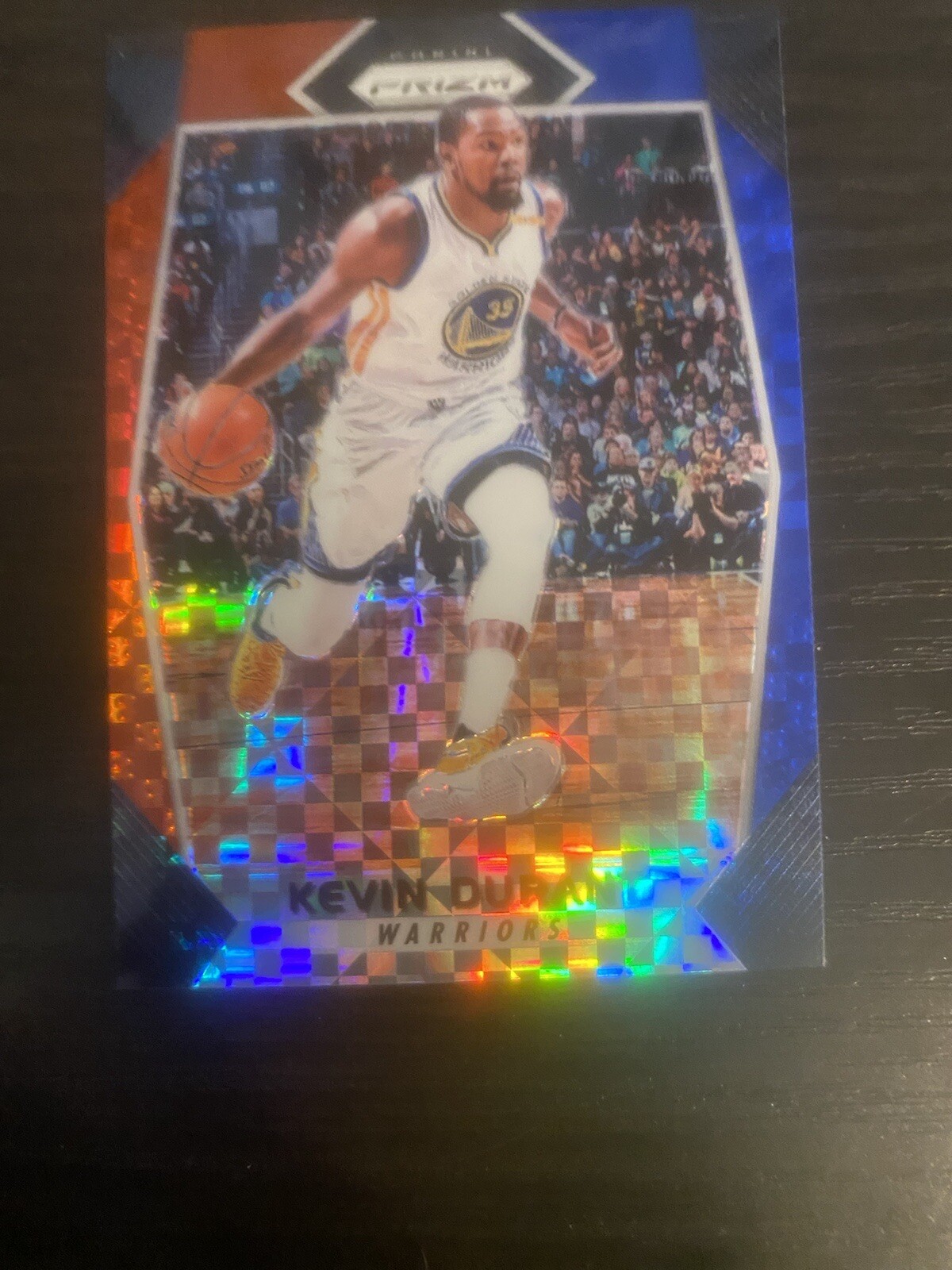 2017-18 Panini Prizm Prizms Red White and Blue #44 Kevin Durant RWB