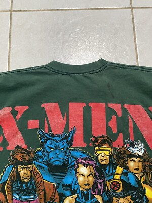 Vintage Marvel Shirt Comic X-Men 1994 Tshirt Green Wolverine Fits