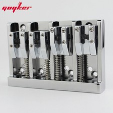 4 String High Mass Vintage Machined Adjustable Bass Bridge Chrome