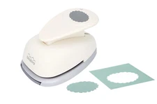 Bira Craft 2 inch Scalloped Ellipse Lever Action Craft Punch for Paper Crafting 