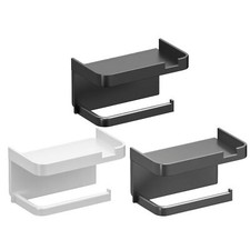 Toilet Paper Holder Adhesive Stick Toilet Paper Roll Holder With Phone Shelf